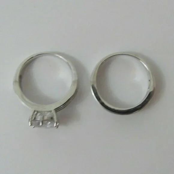 Bella Luce 9.25ctw Rhodium Over .925 Sterling Silver Ring With Band Size 8 EUC - Picture 8 of 9